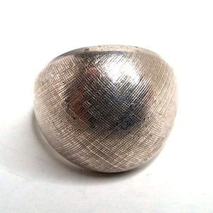 Vintage Clark & Coombs Sterling Silver Dome Band Ring Size 5 Textured